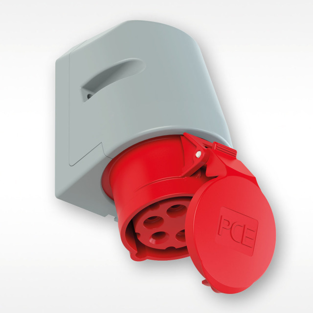 CEE-wall mounted socket 16A 5p 6h IP44