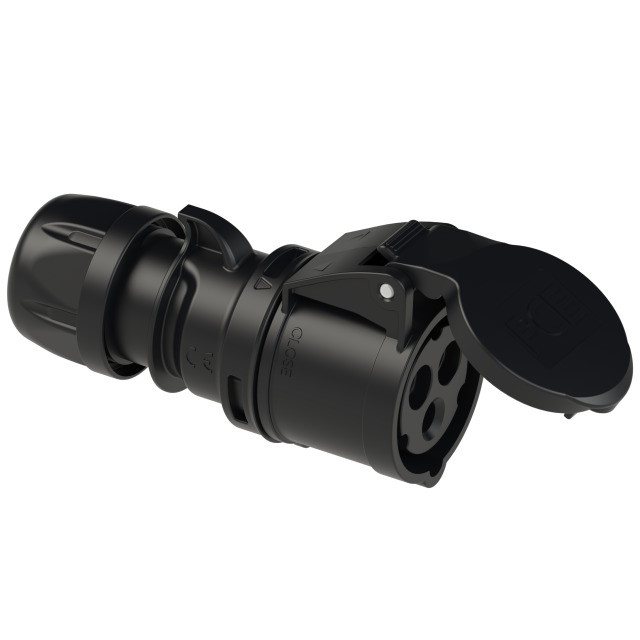 CEE-connector 16A 3p 6h IP44/IP54 SHARK (black)